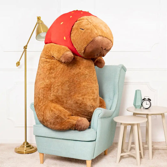 Peluche Capybara Fraise - 25 à 150cm