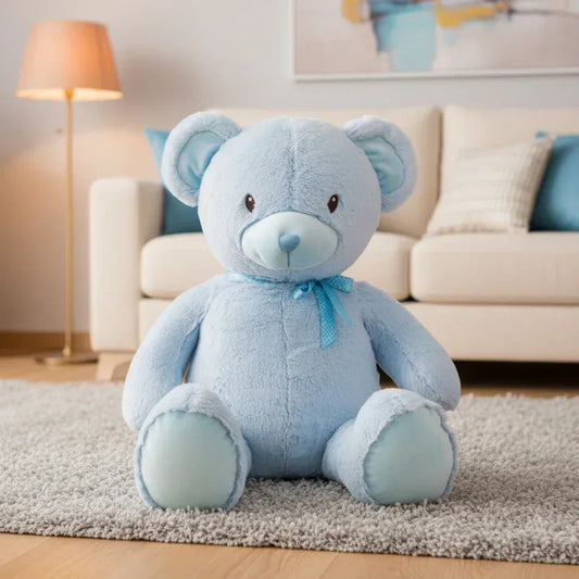 Peluche Ourson Bleu Curieux - 90cm