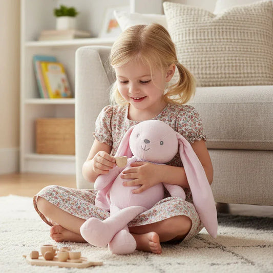 Peluche Lapin Rose - 30cm