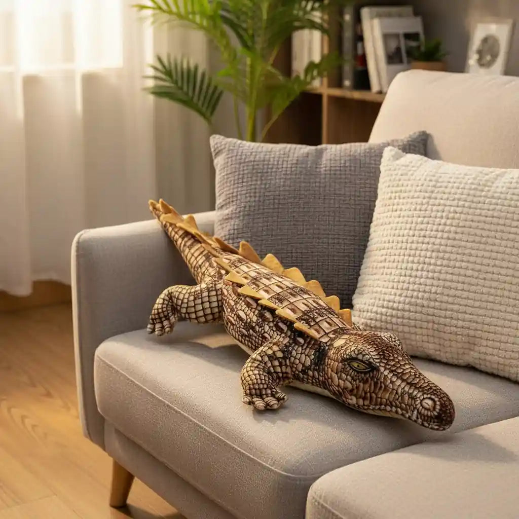 alligator en peluche