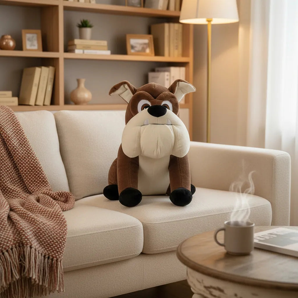 Attentive Bulldog Plush Toy - 25cm