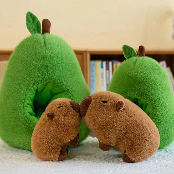 capybara peluche kawaii avocat