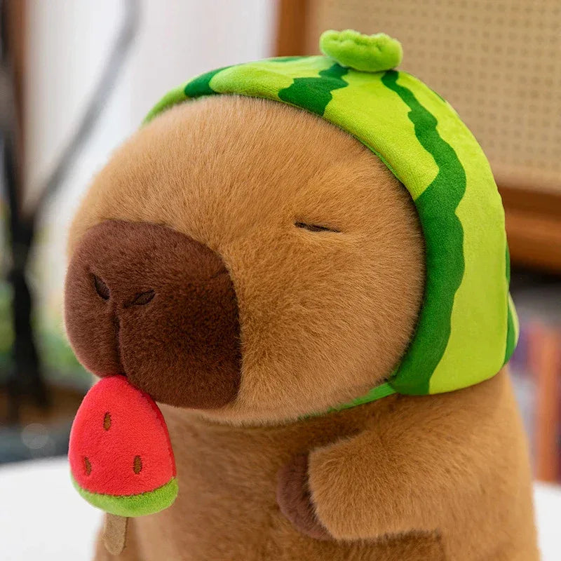 capybara peluche pastèque