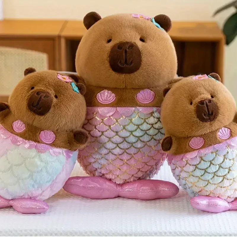 capybara peluche sirène