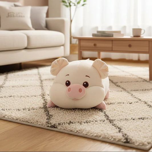 Peluche Cochon Allongé - 30cm