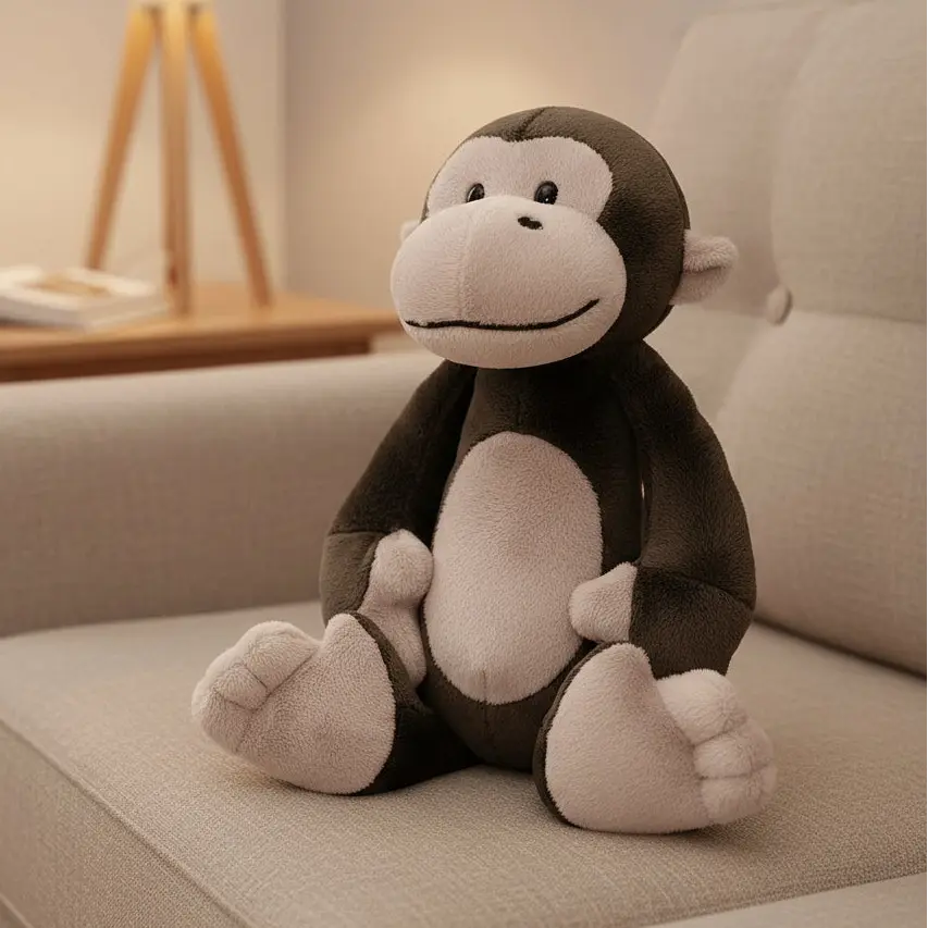 chimpanze en peluche