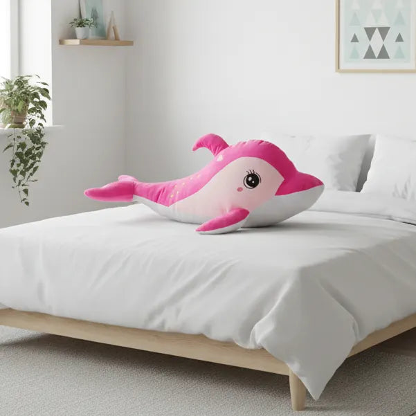 dauphin rose peluche