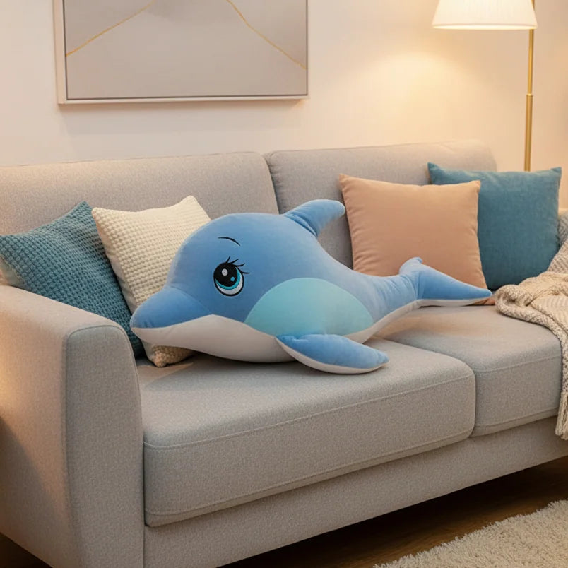 Blue Dolphin Plush - 65cm