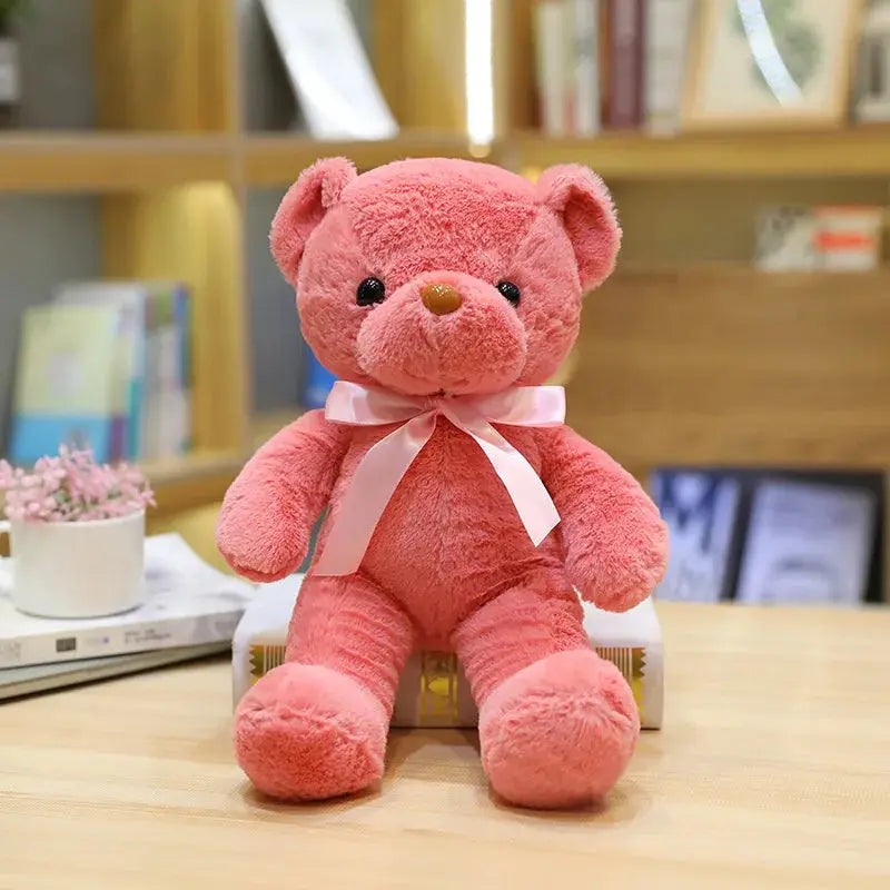 doudou ourson rose foncé