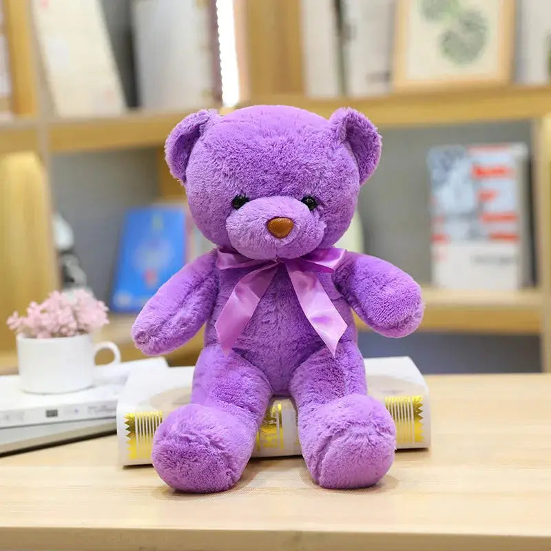 doudou ourson violet