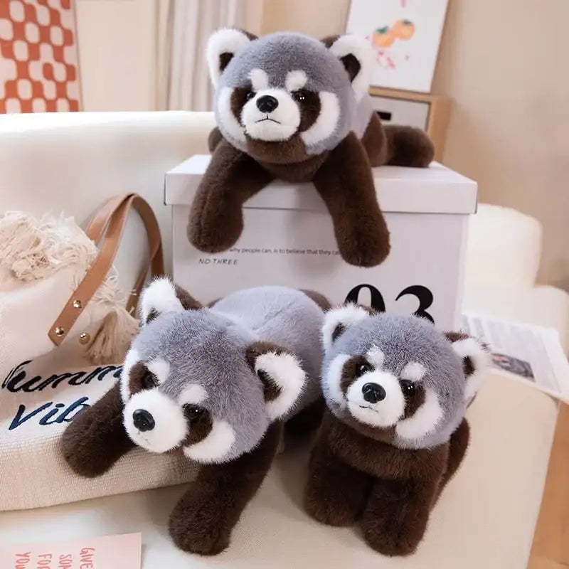 doudou panda roux gris