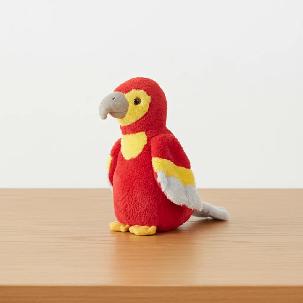 doudou perroquet rouge