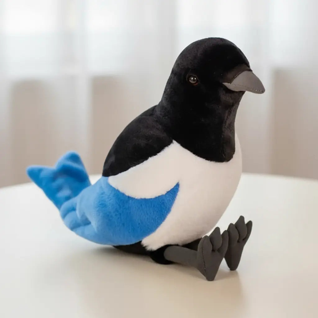 peluche de urraca euroasiática