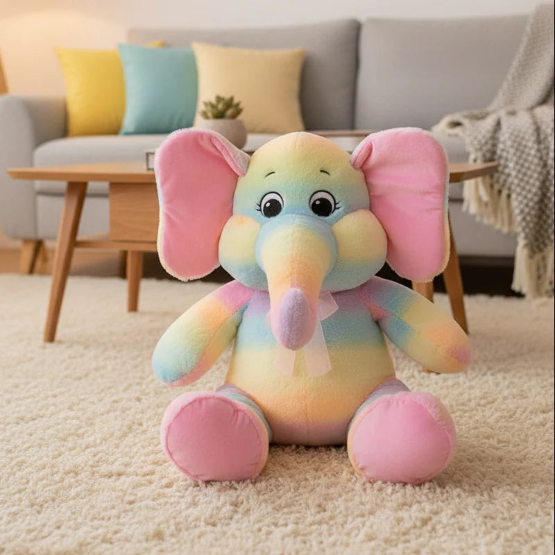 Multicolored Elephant Plush - 25cm