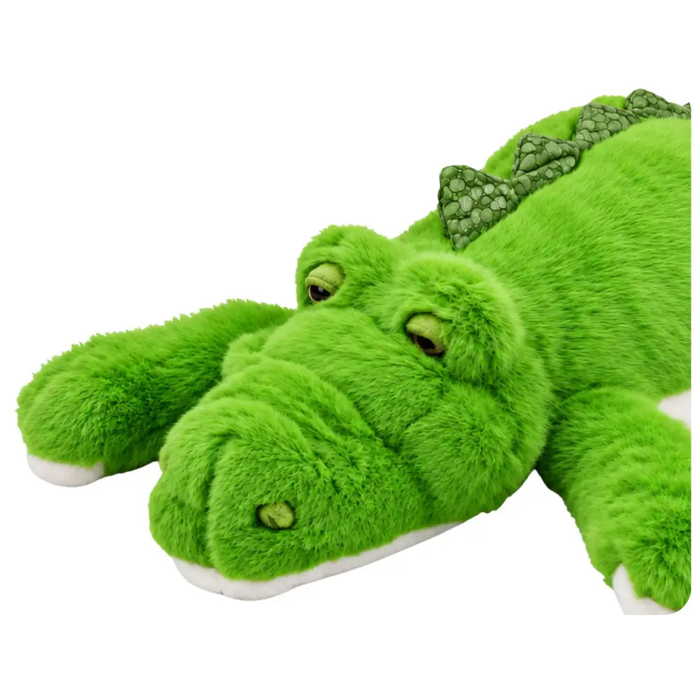 Green Crocodile with paws weighted plush toy