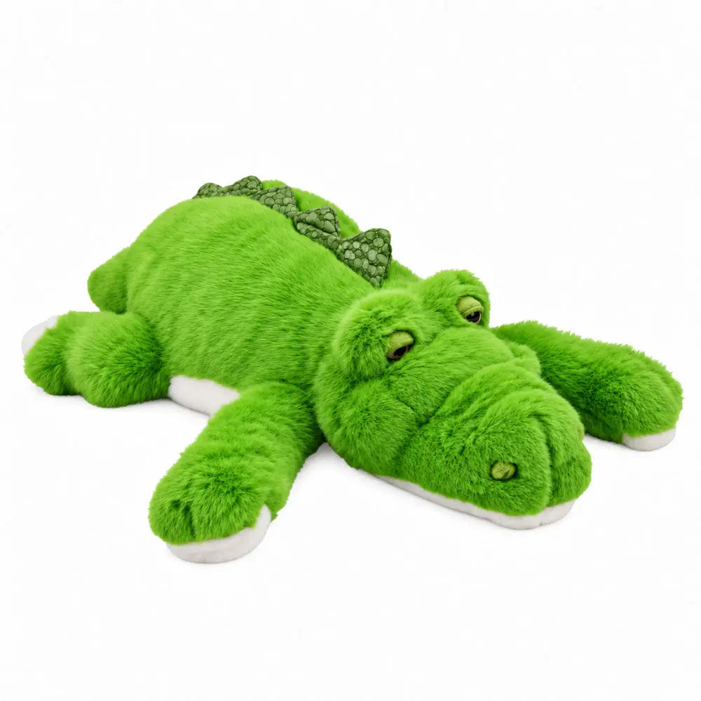 Green Crocodile with paws weighted plush toy