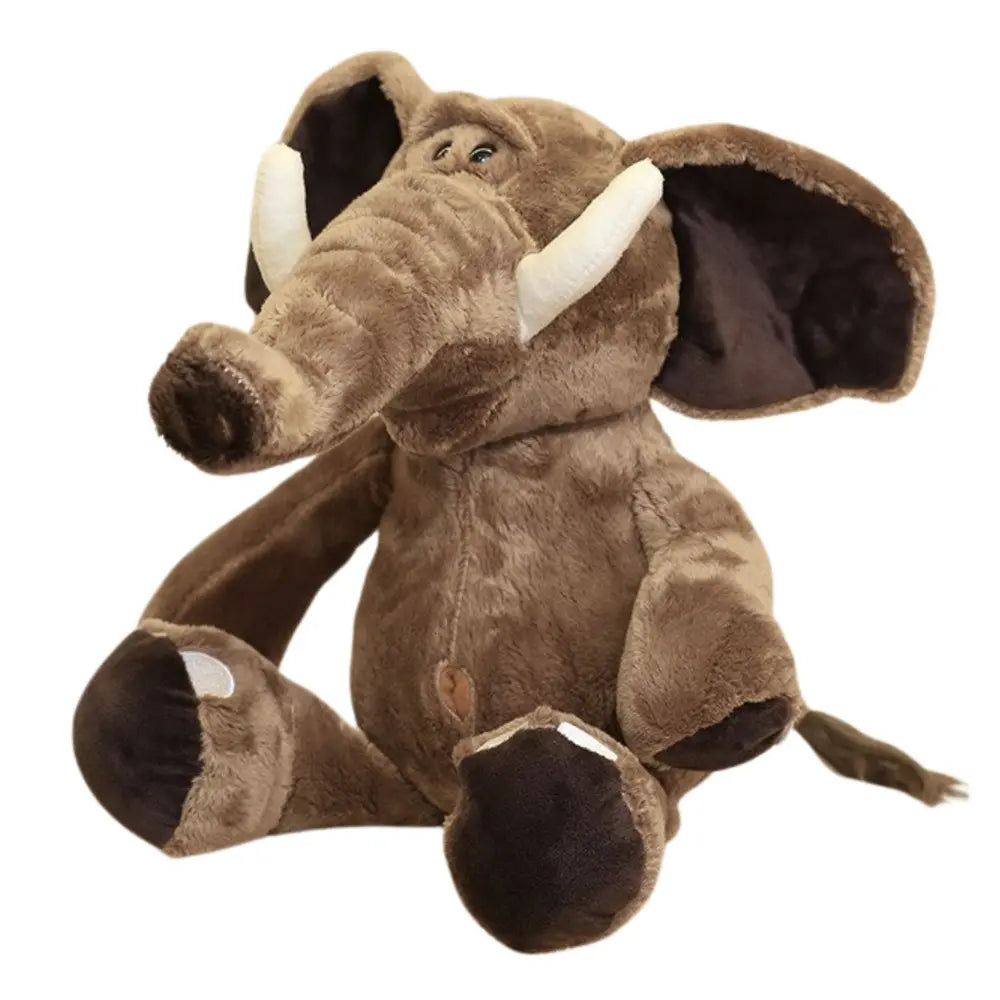 Brown elephant with large ears plush toy