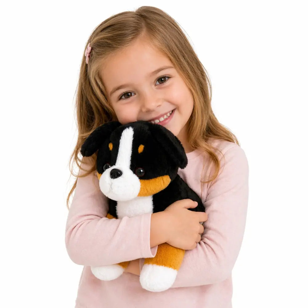 Bernese Mountain Dog tricolour plush toy