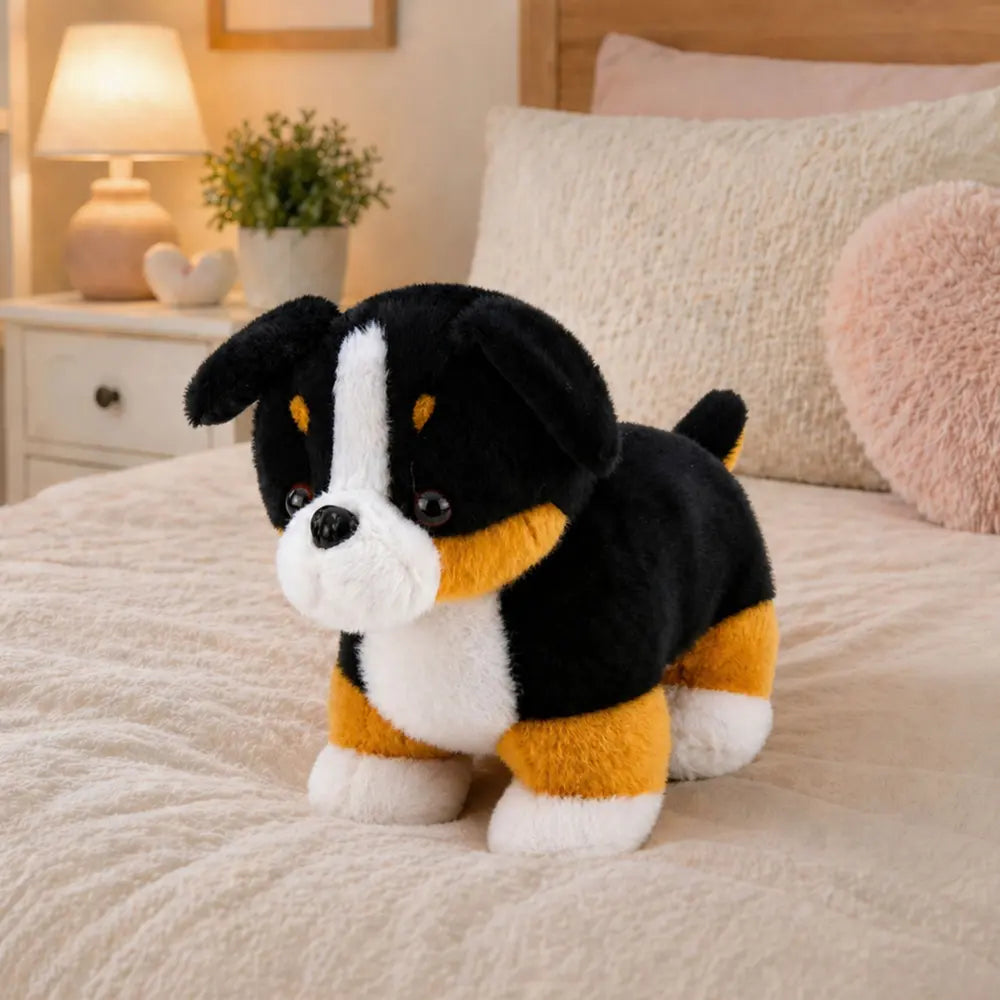 Bernese Mountain Dog tricolour plush toy