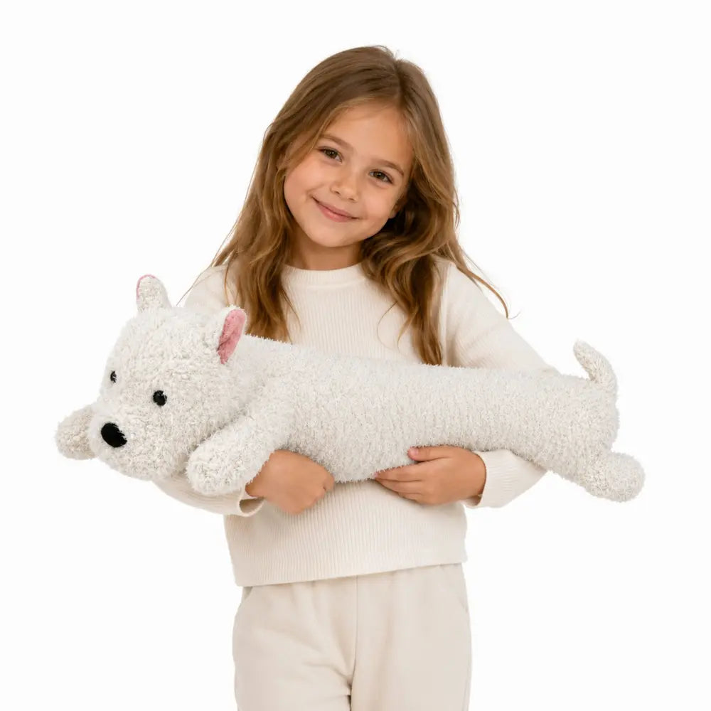 Hunde-Kuscheltier in Weiß