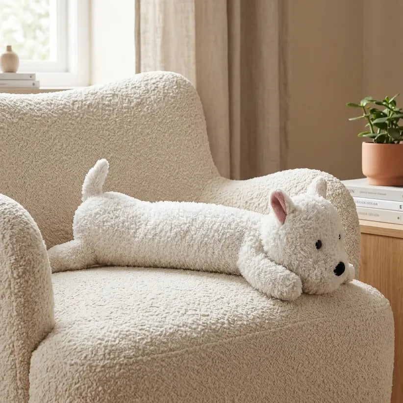 Hunde-Kuscheltier in Weiß
