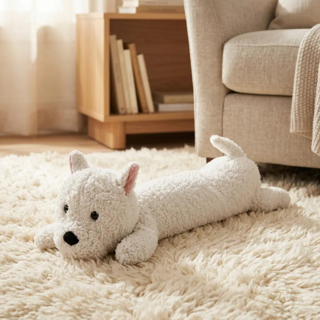 Hunde-Kuscheltier in Weiß