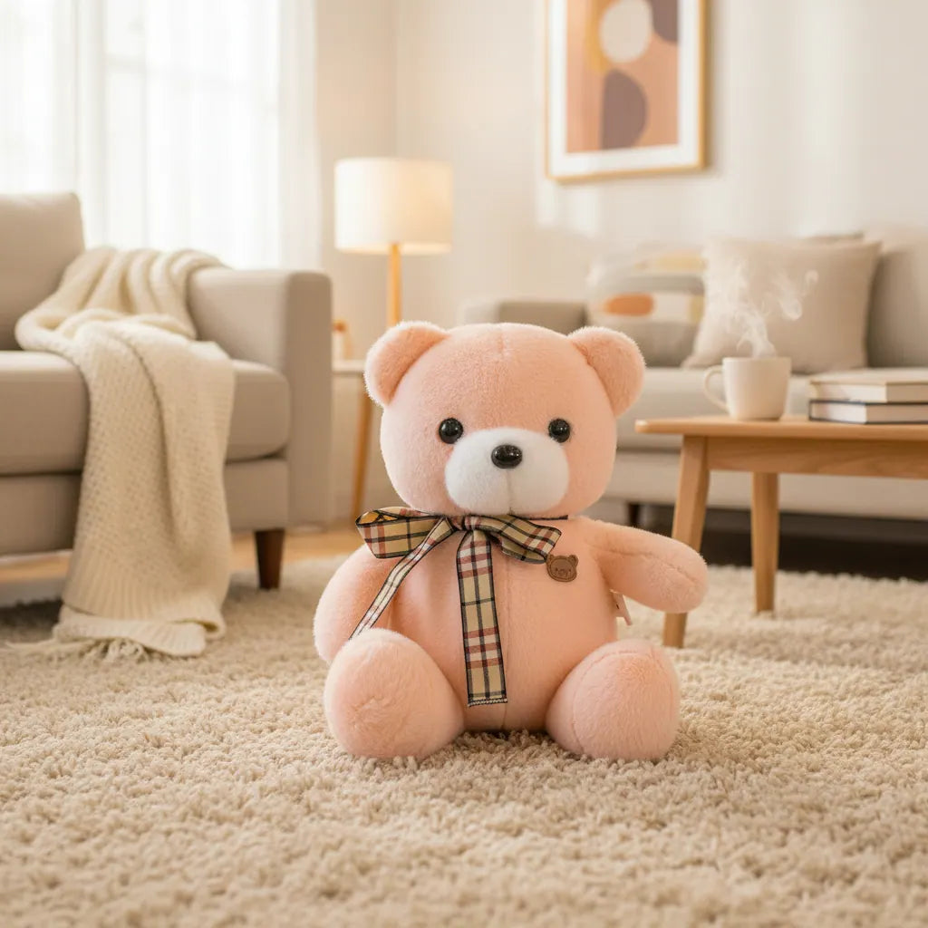 Beige Teddy Bear Plush - 25cm