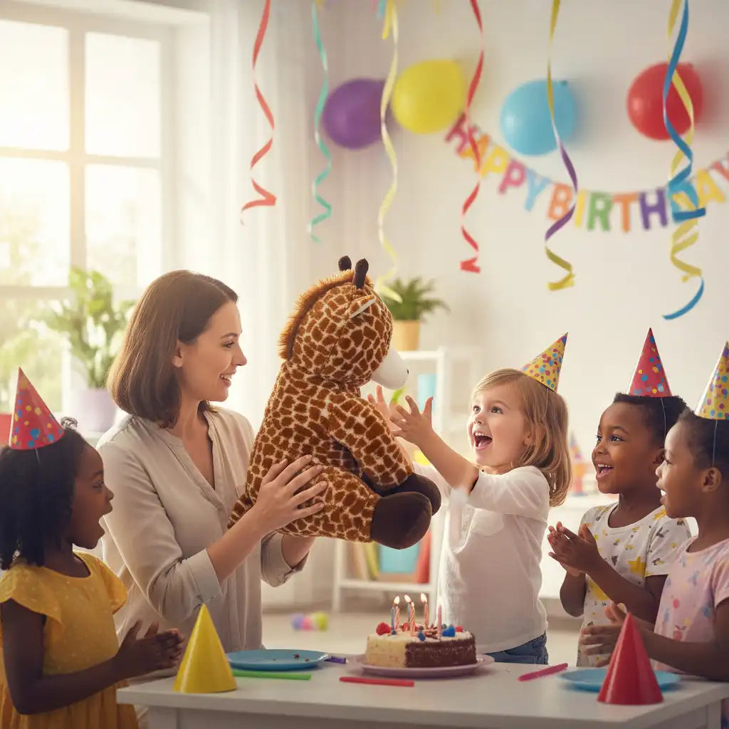 girafe en peluche geante