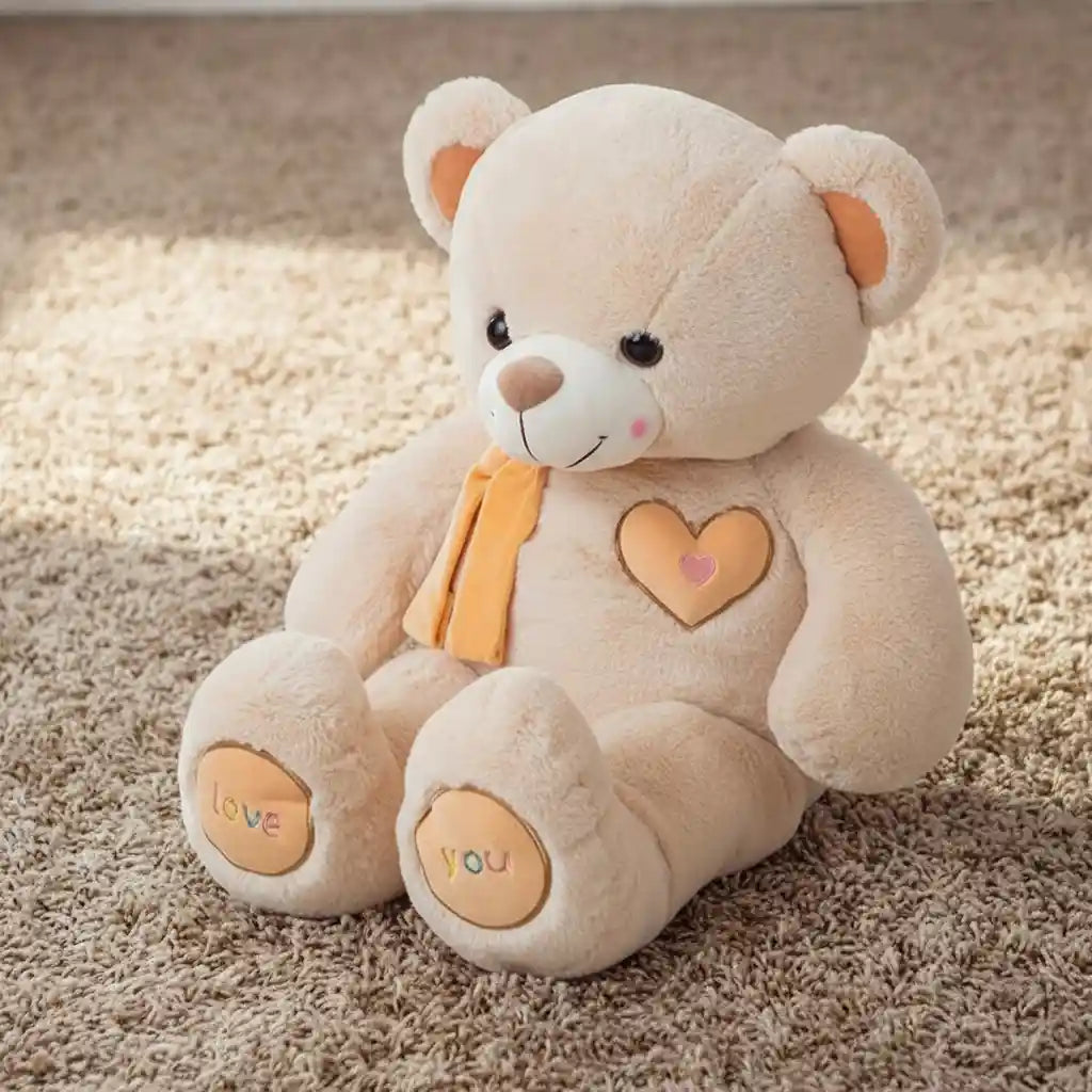 grande peluche beige ours