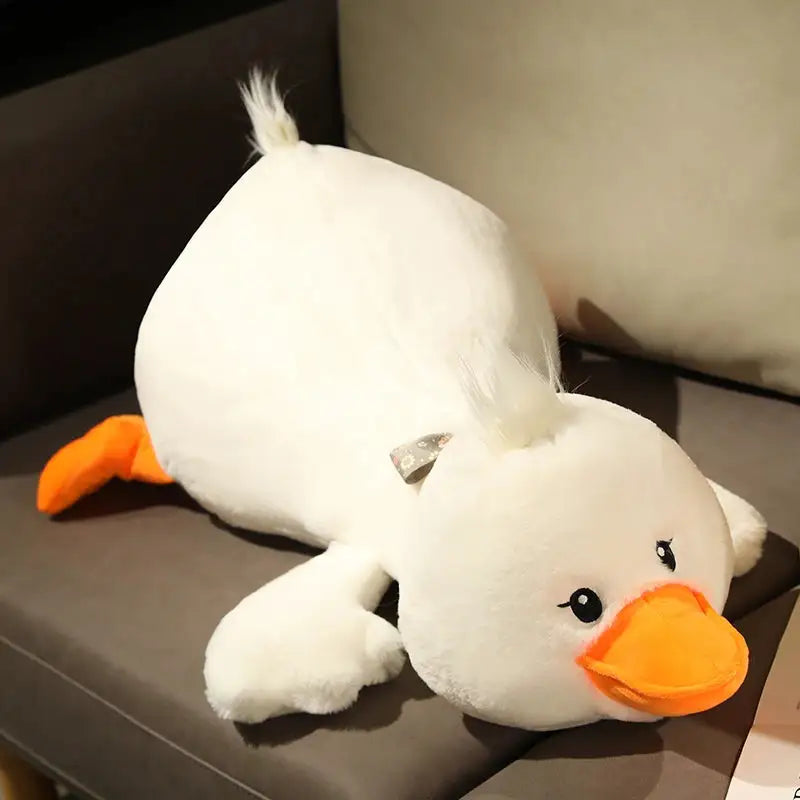 grande peluche canard blanc