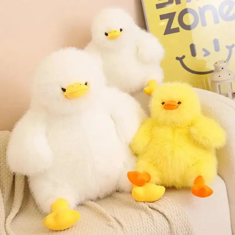 grande peluche canard touffu 