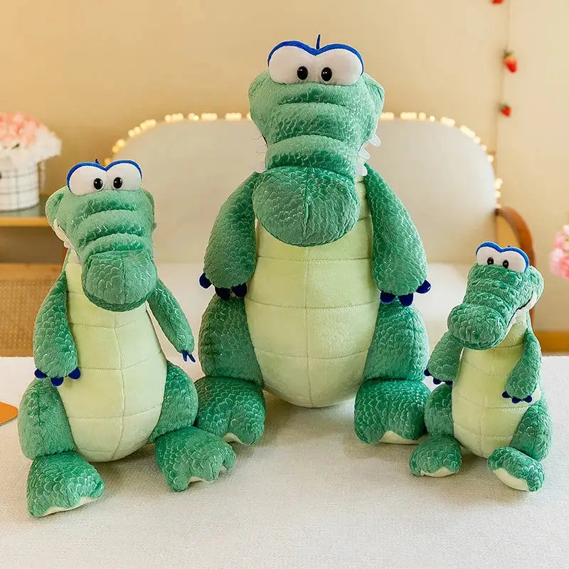 grande peluche crocodile assis