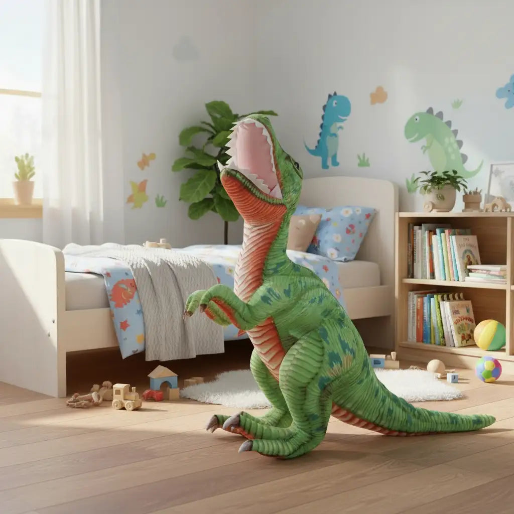 grande peluche dinosaure vert