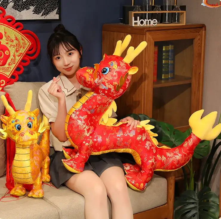 grande peluche dragon chinois