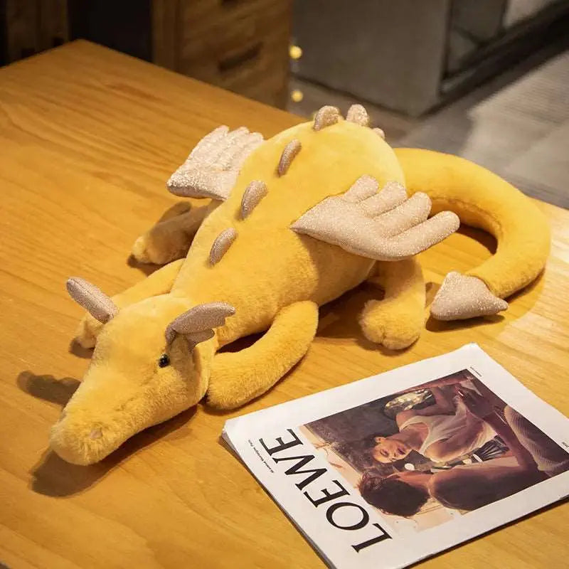 peluche dragon jaune