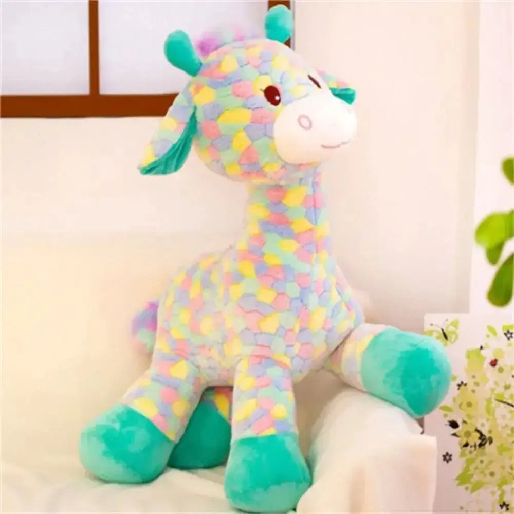 grande peluche girafe multicolore