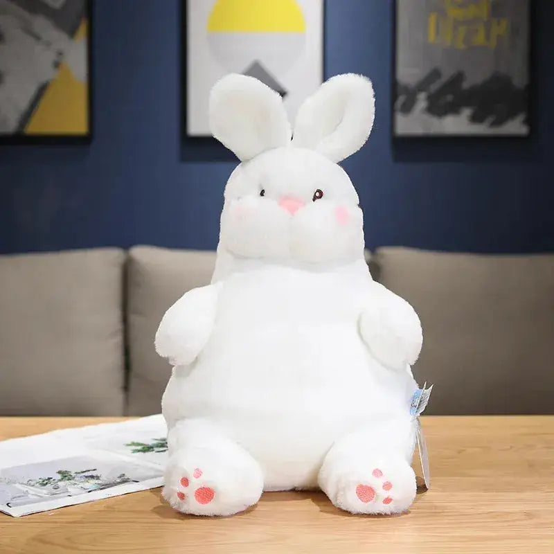 grande peluche lapin blanc