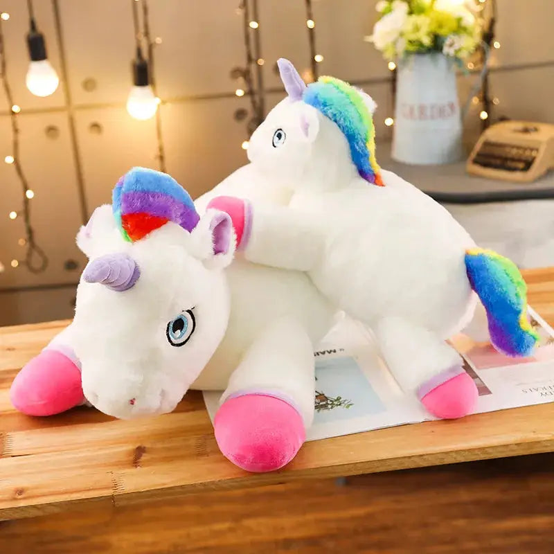 grande peluche licorne arc en ciel