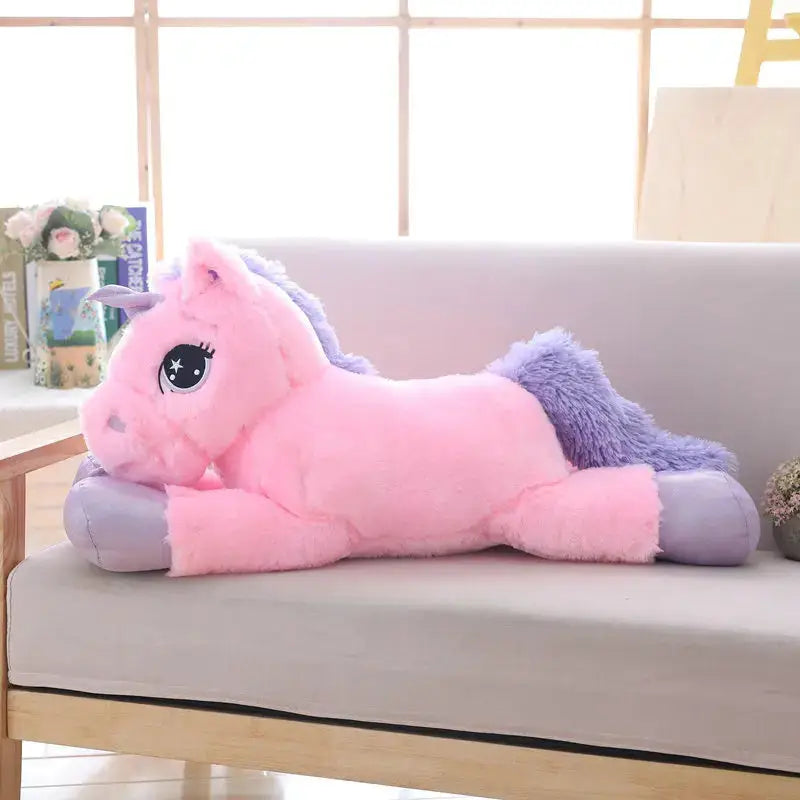 grosse peluche licorne rose