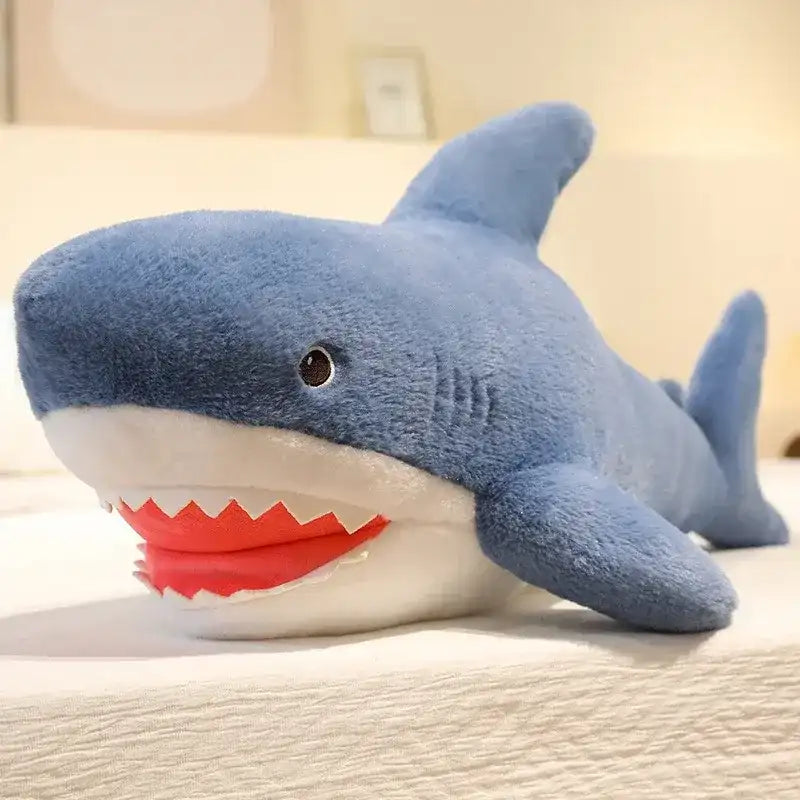 grosse peluche requin bleu