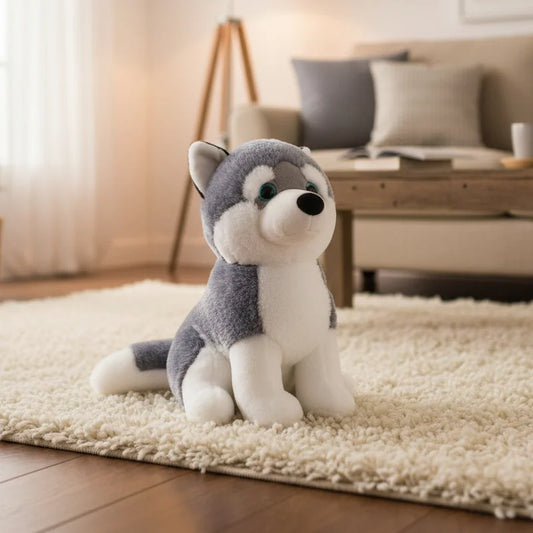 Paillettenbesetzter Husky-Plüsch – 30 bis 35 cm