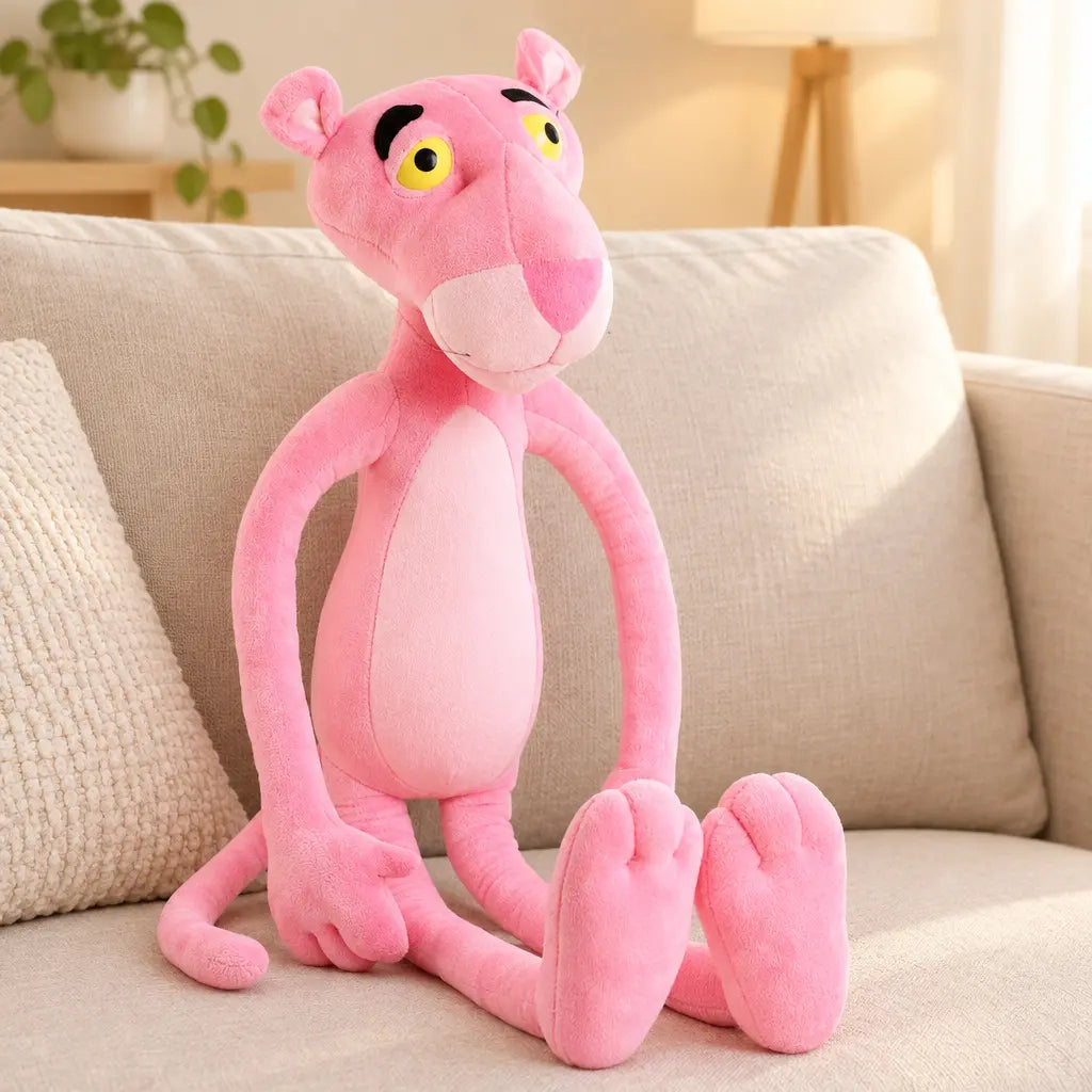 Panthère Rose douce en version peluche