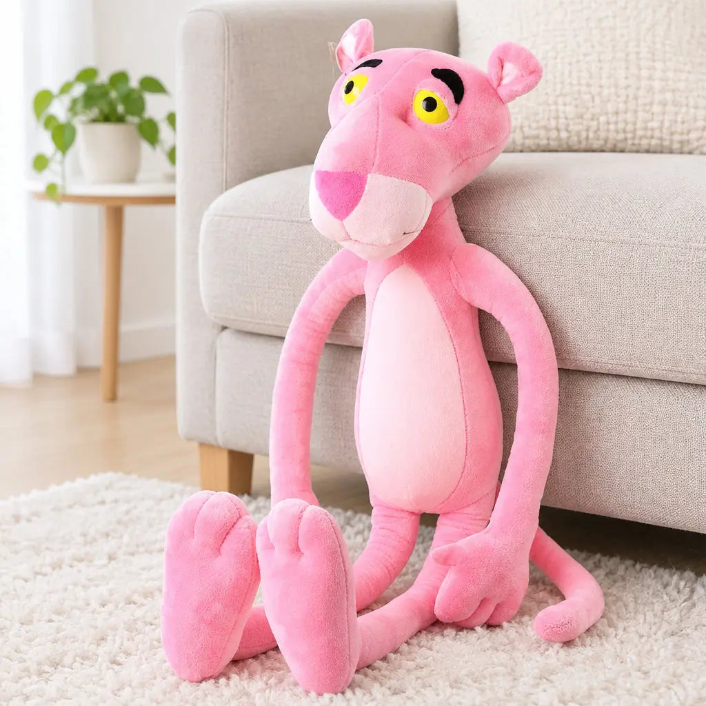 Peluche Panthère Rose douce 30 cm