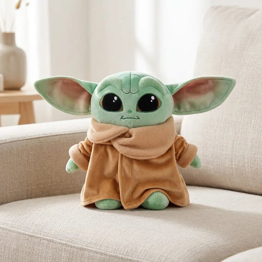 Bébé Yoda Grogu en peluche de l’univers Star Wars