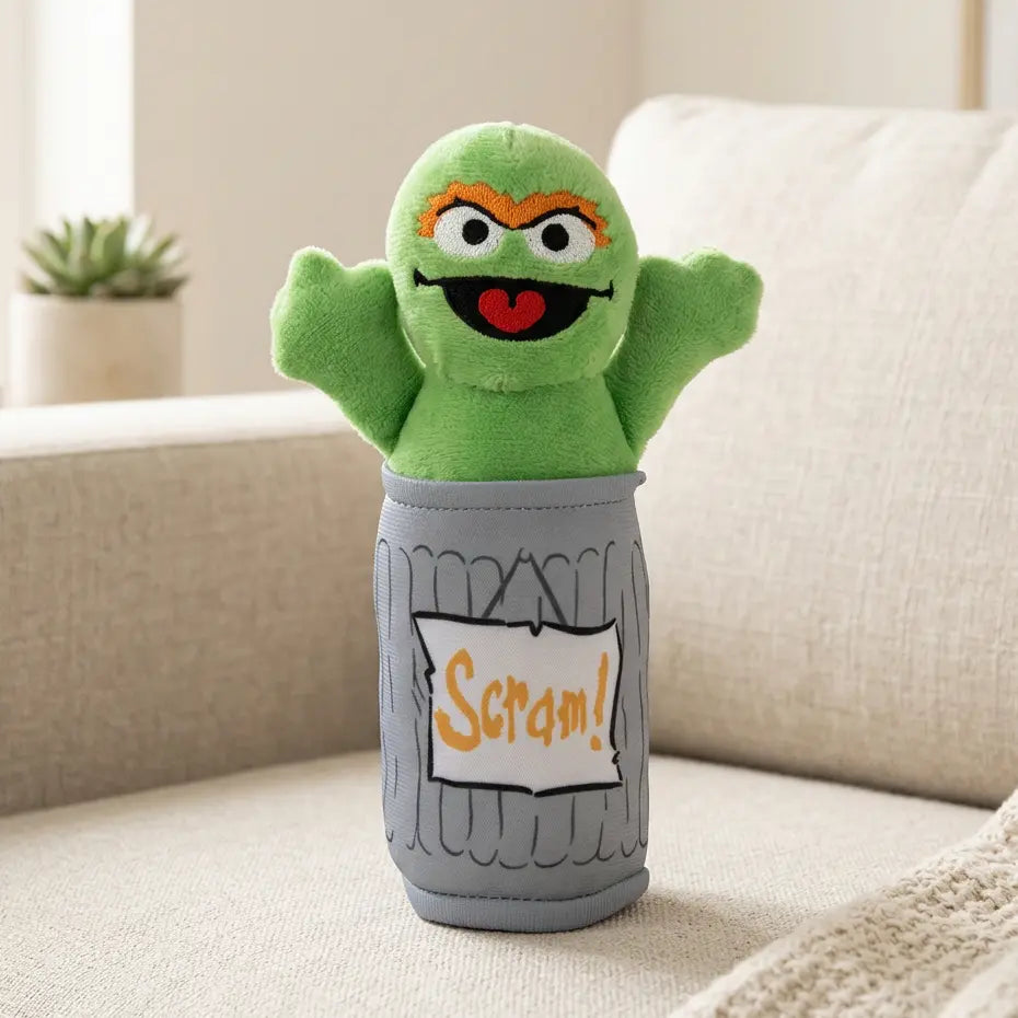 Oscar Rue Sésame représenté en peluche