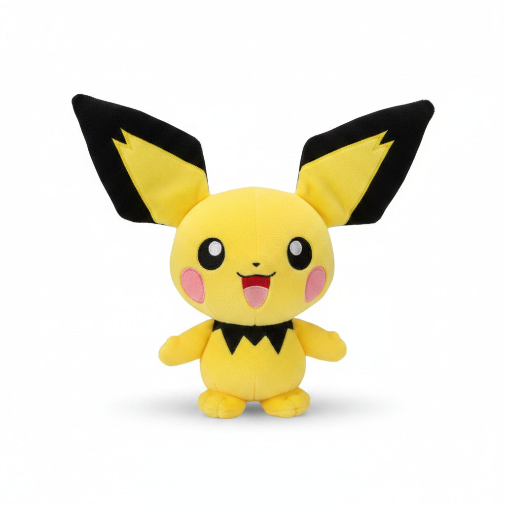Peluche Pichu Pokémon 20 cm jaune