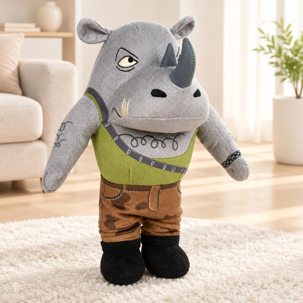 Rocksteady Tortues Ninja en version peluche