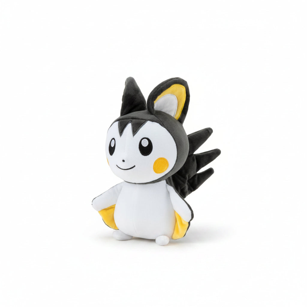 Peluche Emolga Pokémon 20 cm noir et blanc