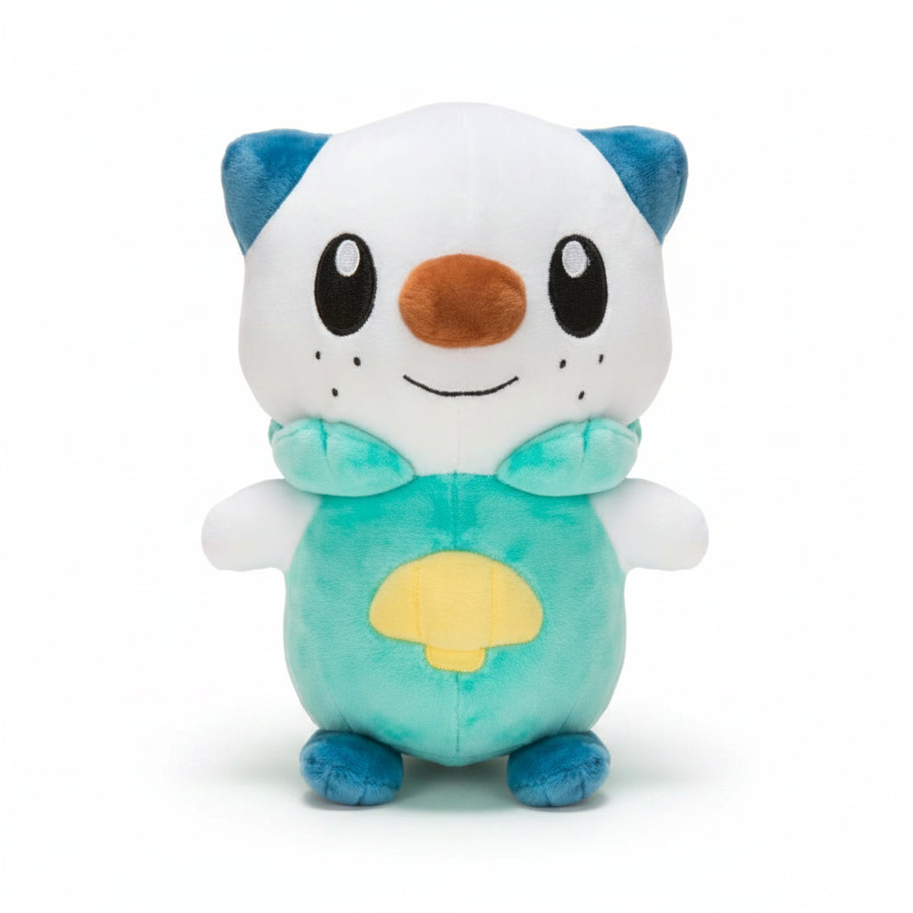 Peluche Moustillon Pokémon 20 cm blanc et bleu