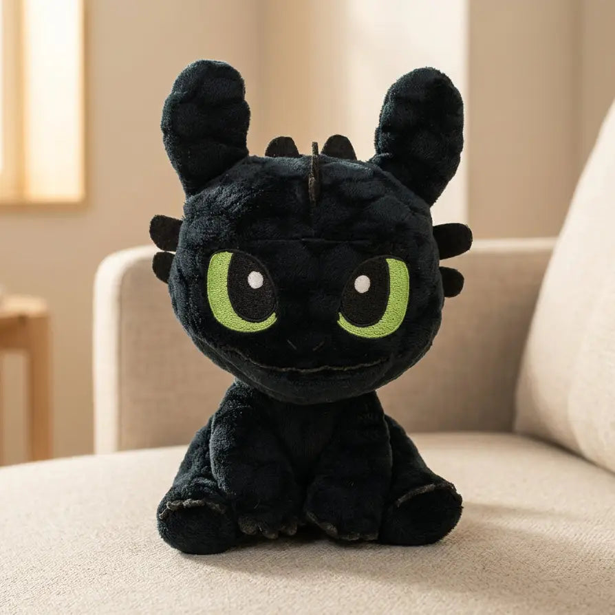 Krokmou yeux ouverts en peluche de l’univers Dragons